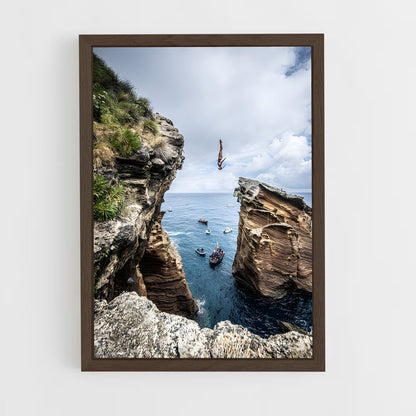 ap-cliff diving world series-2 cadre Bois foncé