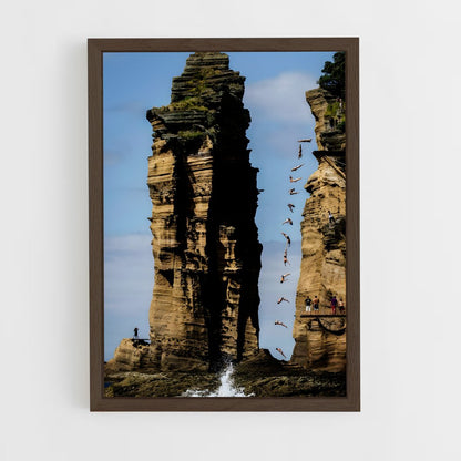 ap-cliff diving world series-4 cadre Bois foncé