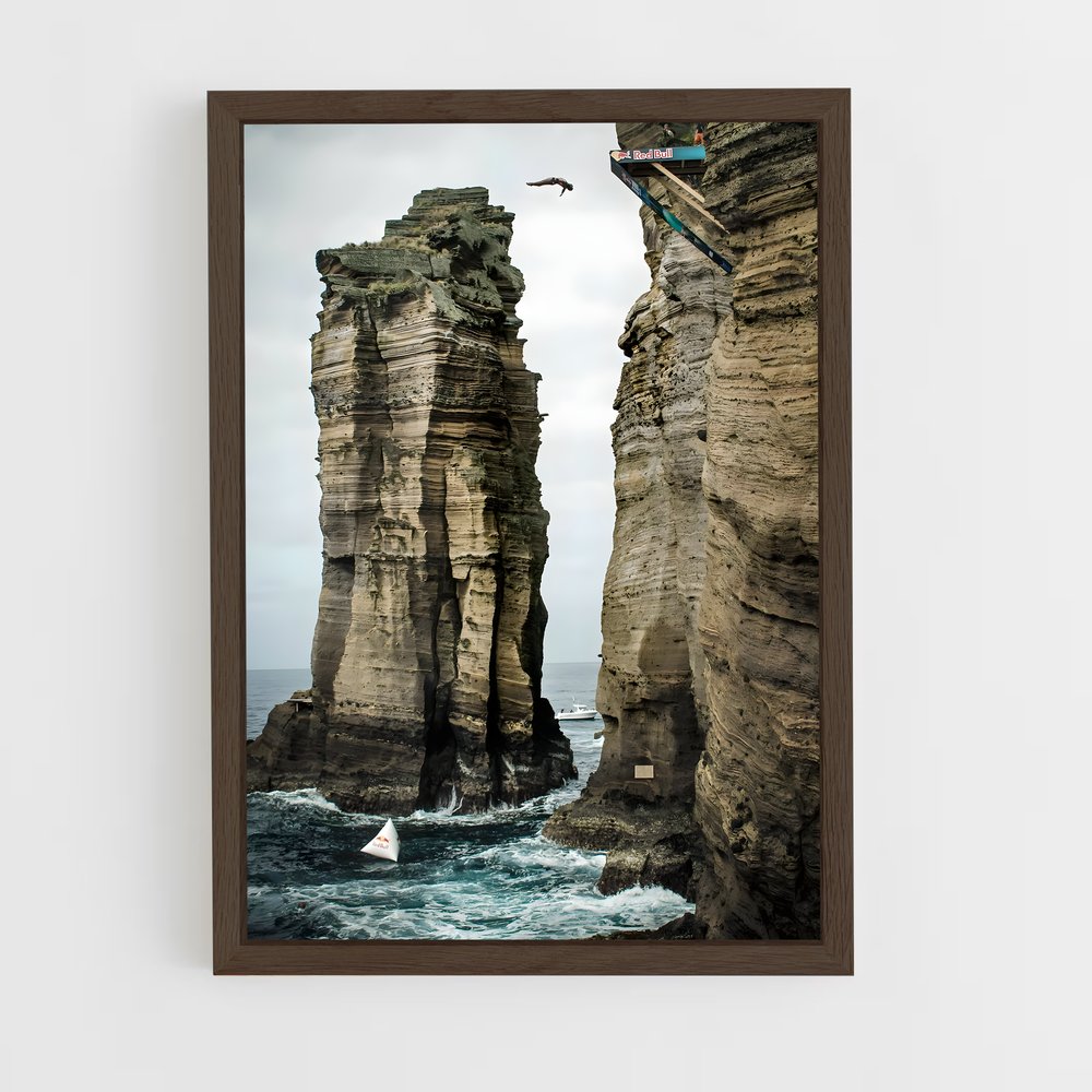 ap-cliff diving world series-5 cadre Bois foncé