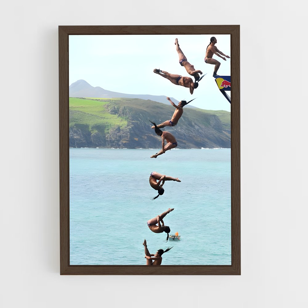 ap-cliff diving world series-8 cadre Bois foncé