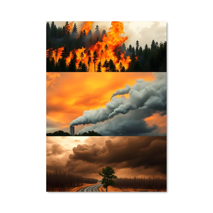 Poster Flamme sur la Route