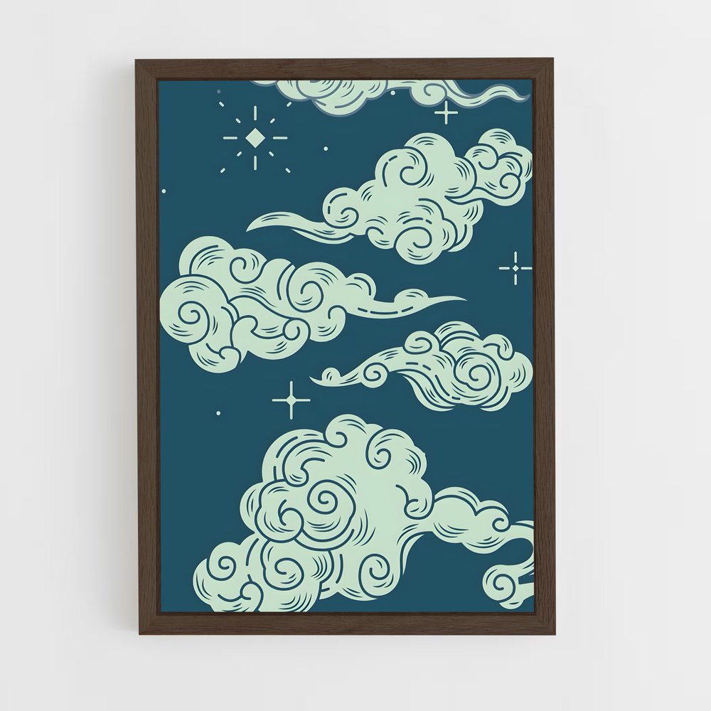 ap-cloud patterns-11 cadre Bois foncé