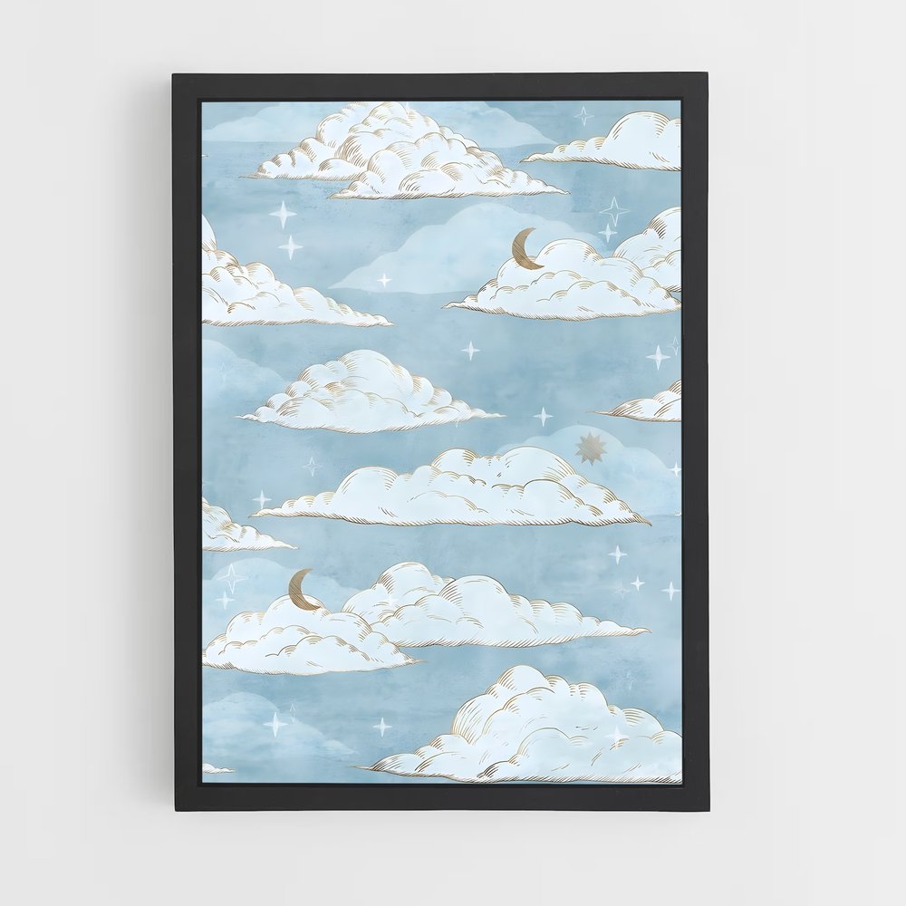 ap-cloud patterns-8 cadre Noir