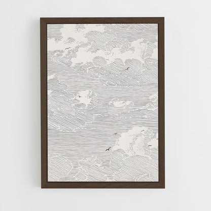 ap-cloud patterns-9 cadre Bois foncé