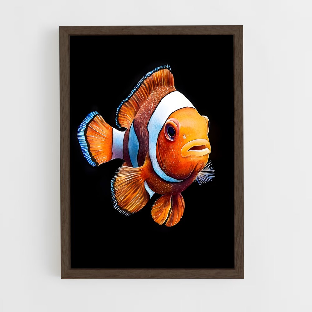ap-clownfish-3 cadre Bois foncé