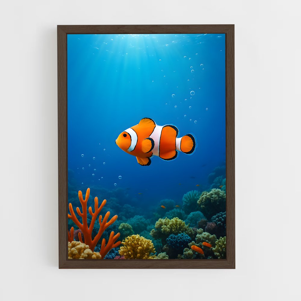ap-clownfish-9 cadre Bois foncé