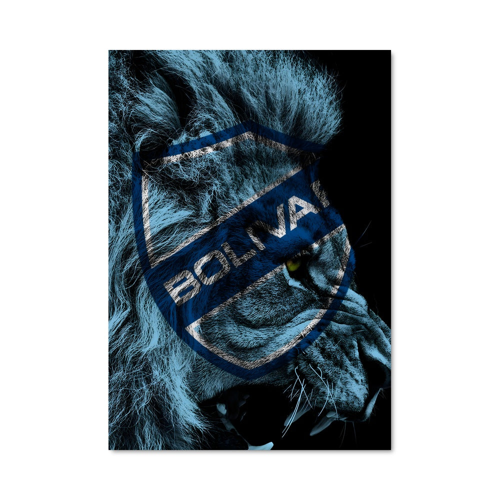 Poster Lion Bleu