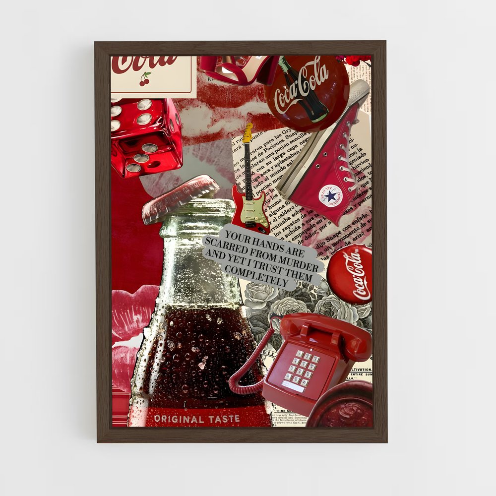 ap-coca cola-7 cadre Bois foncé