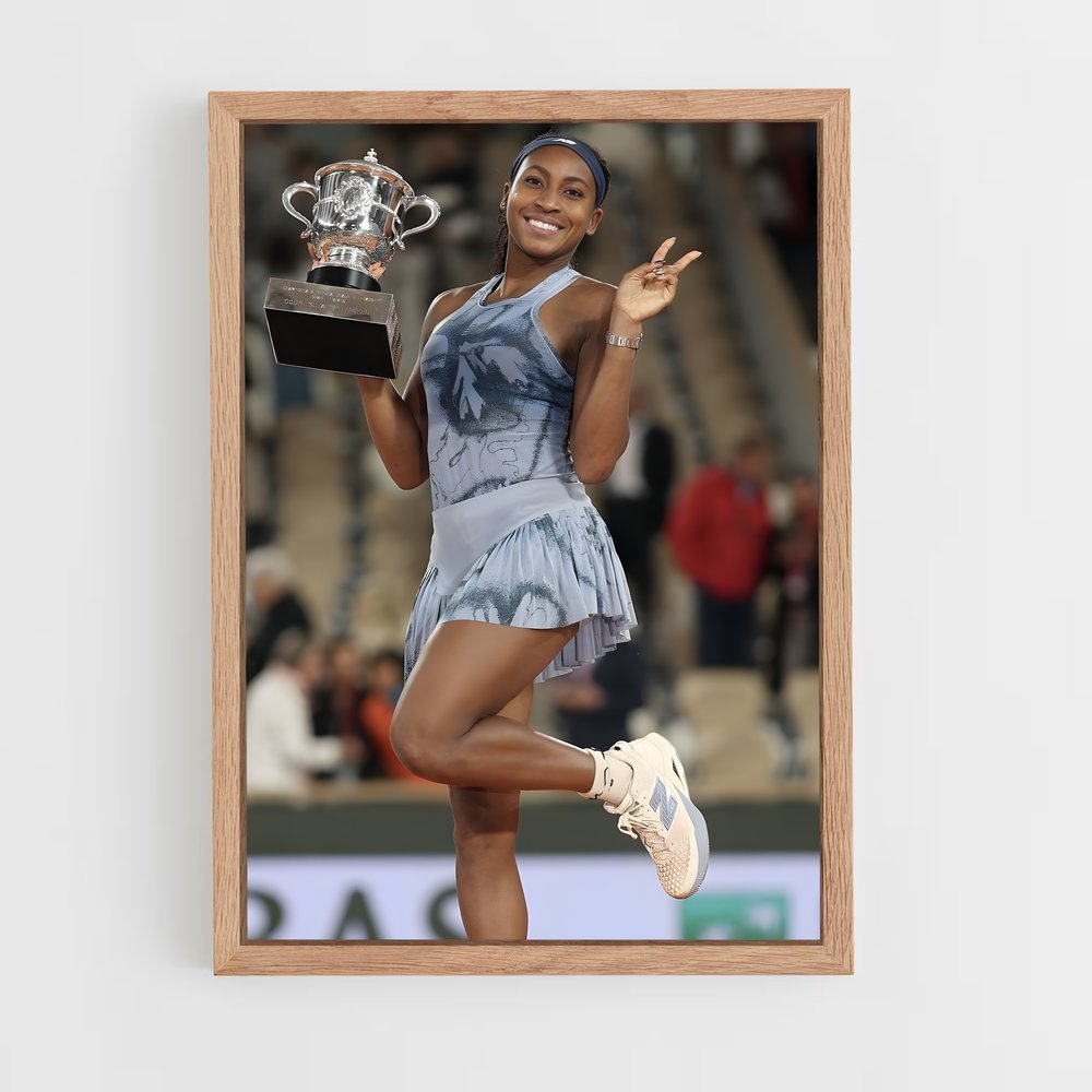 ap-coco gauff-2 cadre Bois clair