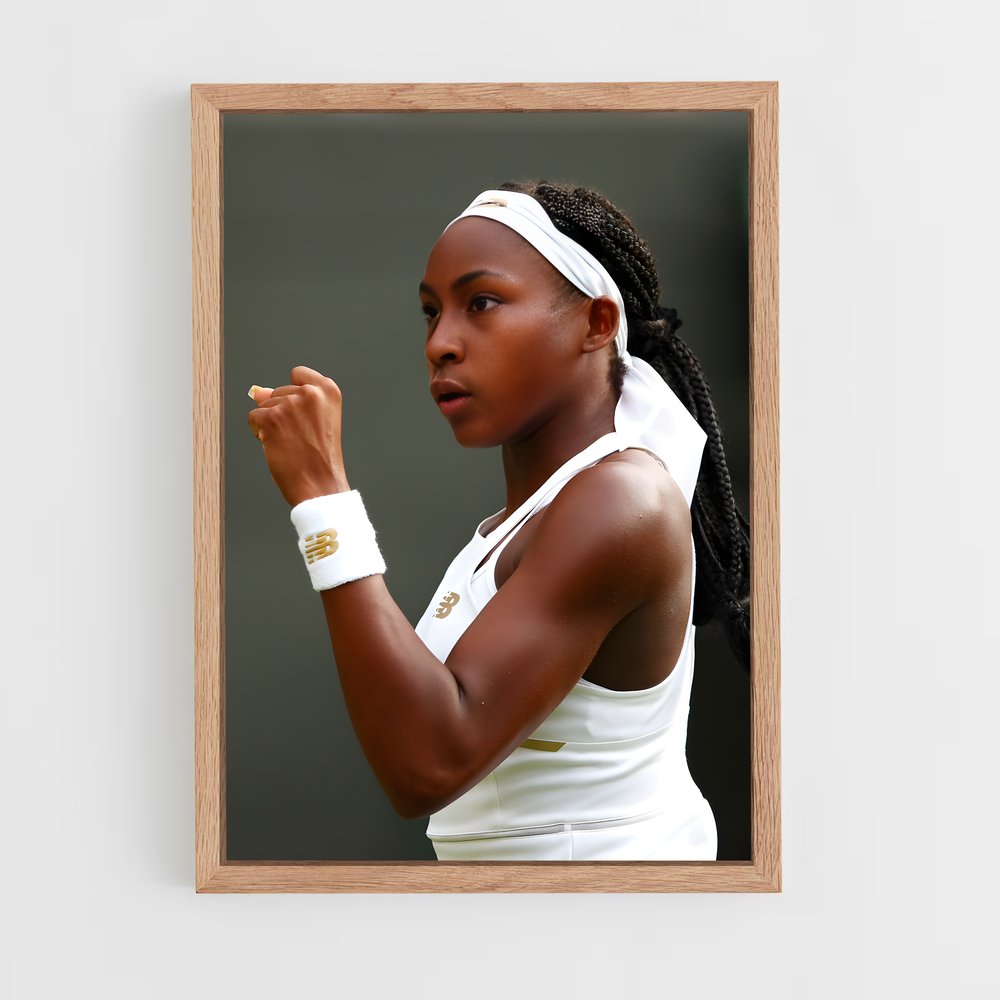 ap-coco gauff-3 cadre Bois clair