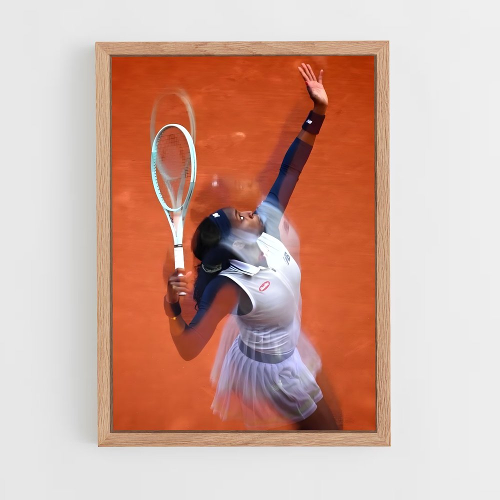 ap-coco gauff-4 cadre Bois clair