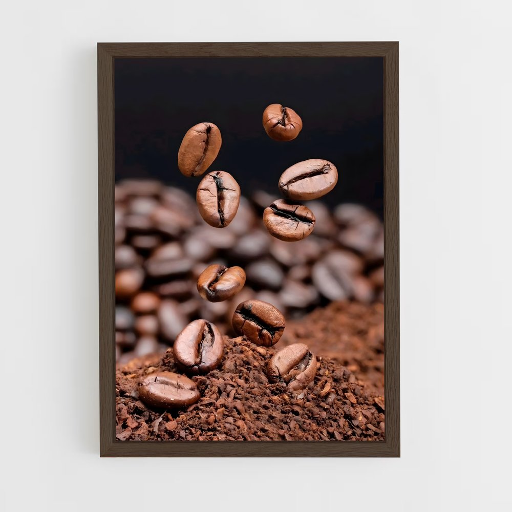 ap-coffee beans-12 cadre Bois foncé