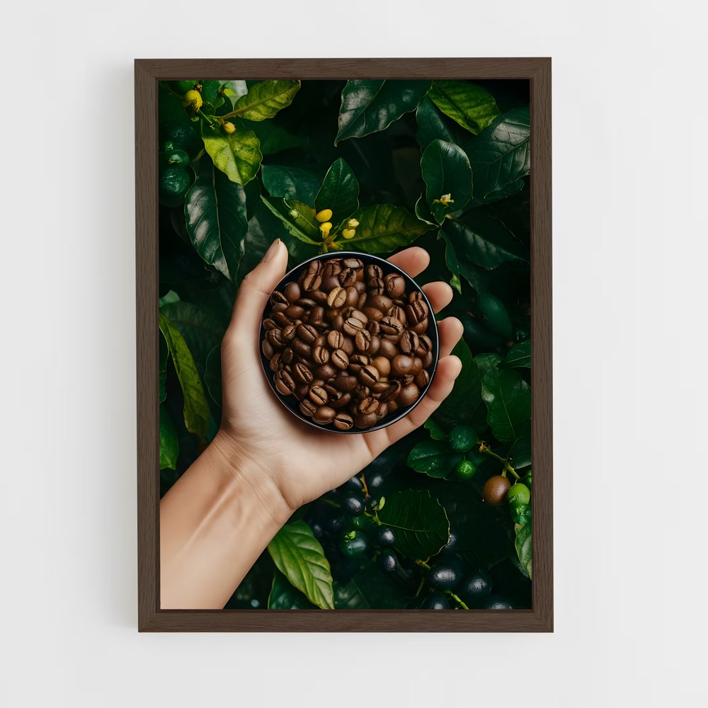 ap-coffee beans-7 cadre Bois foncé
