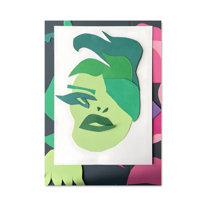 Poster Visage en Papier