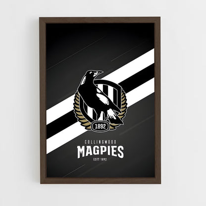 ap-collingwood magpies-1 cadre Bois foncé