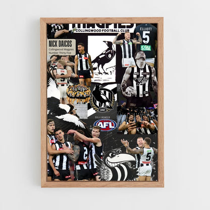 ap-collingwood magpies-3 cadre Bois clair