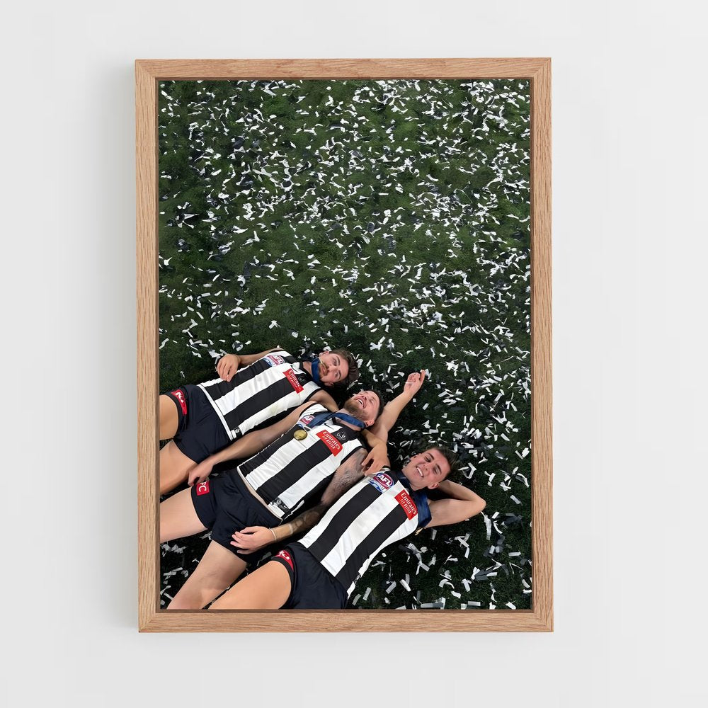 ap-collingwood magpies-7 cadre Bois clair
