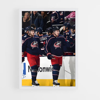 ap-columbus blue jackets-11 cadre Blanc