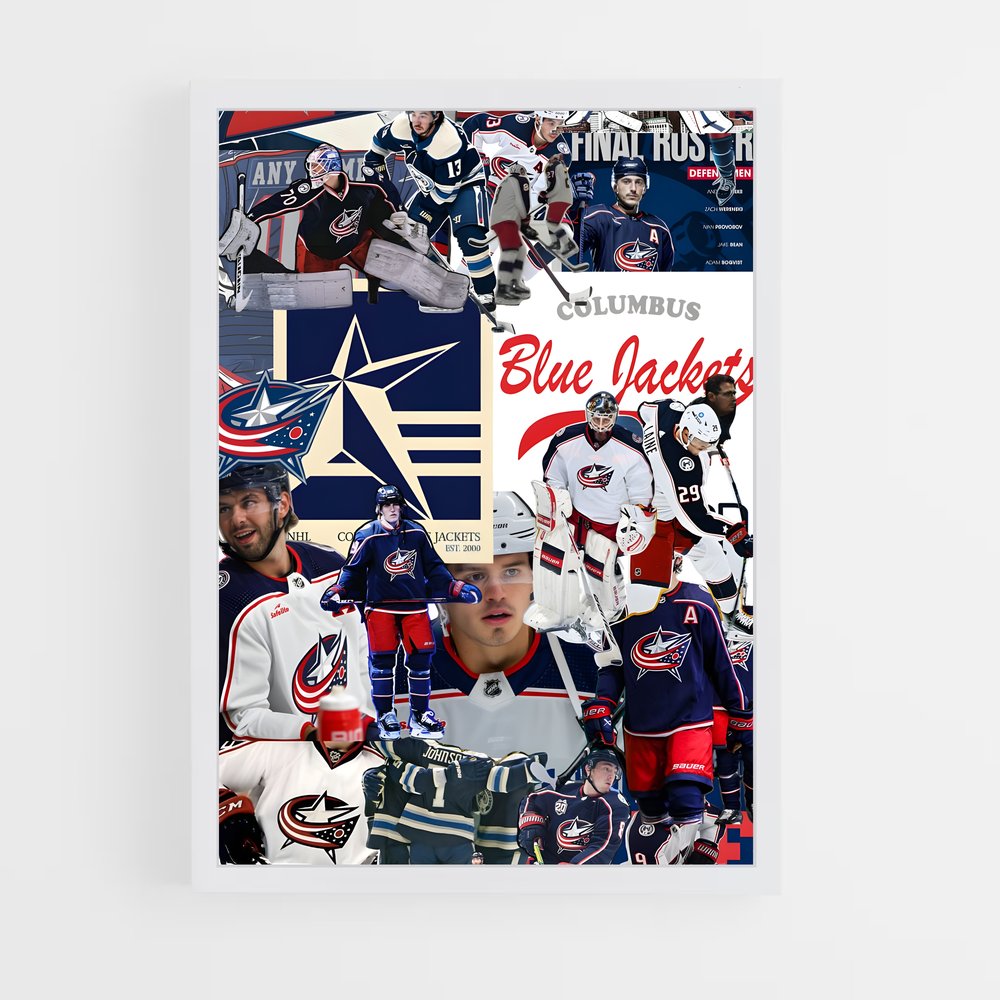 ap-columbus blue jackets-2 cadre Blanc