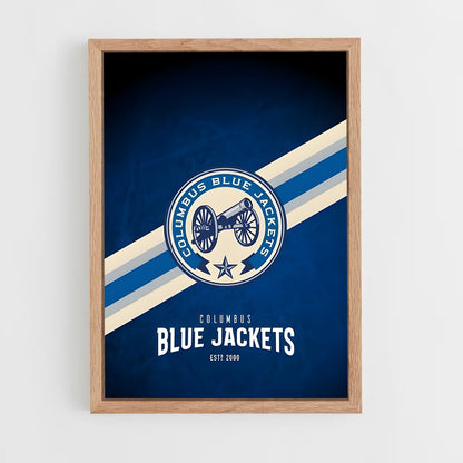 ap-columbus blue jackets-5 cadre Bois clair