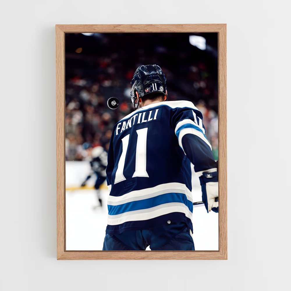 ap-columbus blue jackets-7 cadre Bois clair