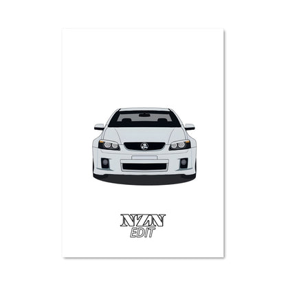 Poster Speedster Blanc