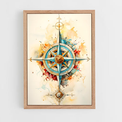 ap-compass rose-2 cadre Bois clair