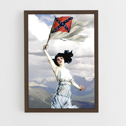 ap-confederate states flag-1 cadre Bois foncé