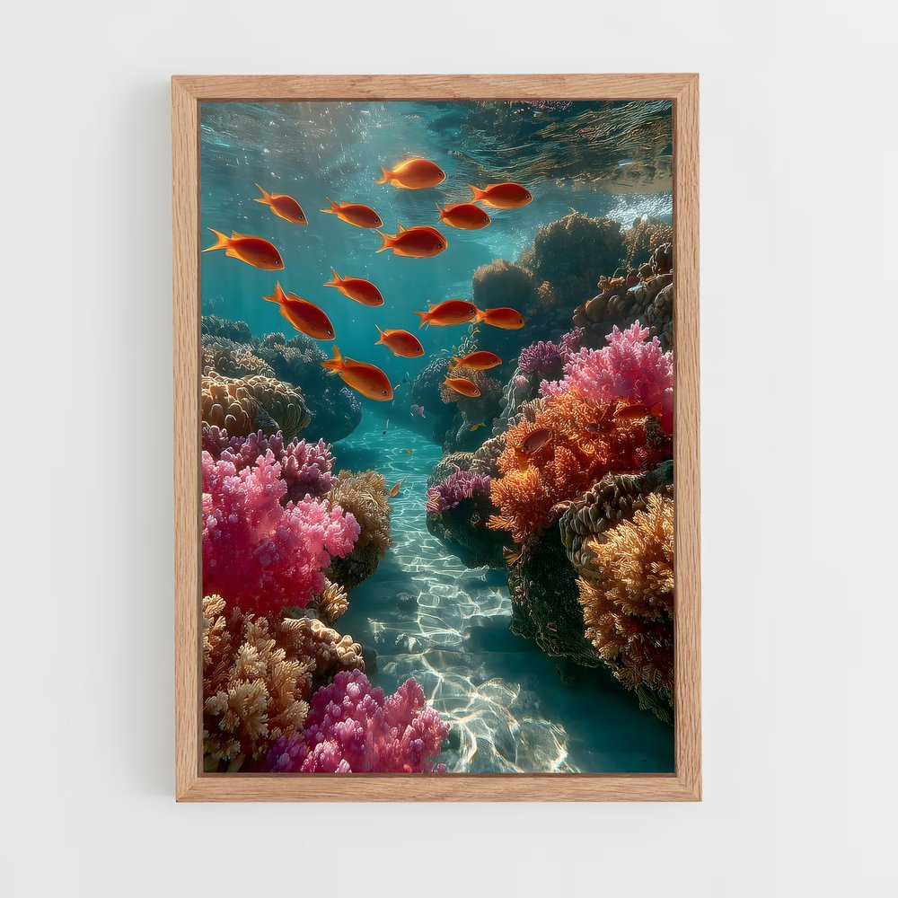 ap-coral reef-10 cadre Bois clair