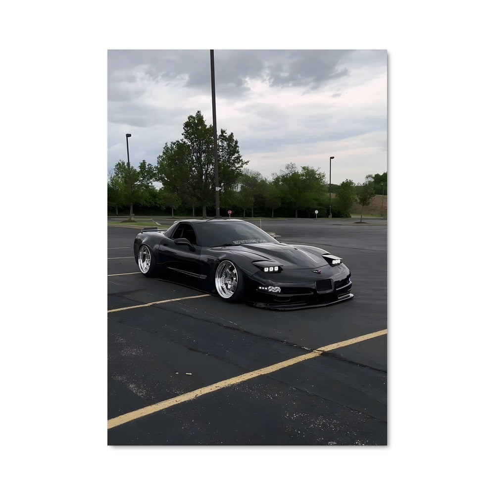 Poster Corvette Noir