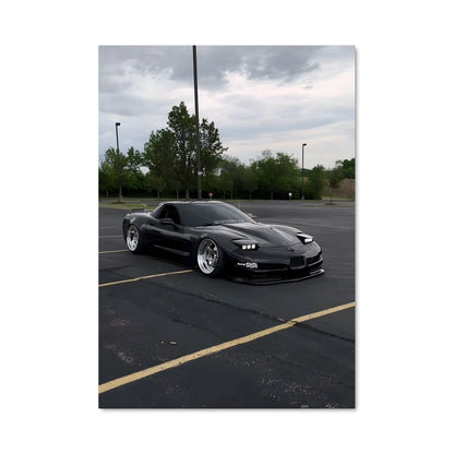 Poster Corvette Noir