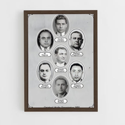 ap-cosa nostra-4 cadre Bois foncé