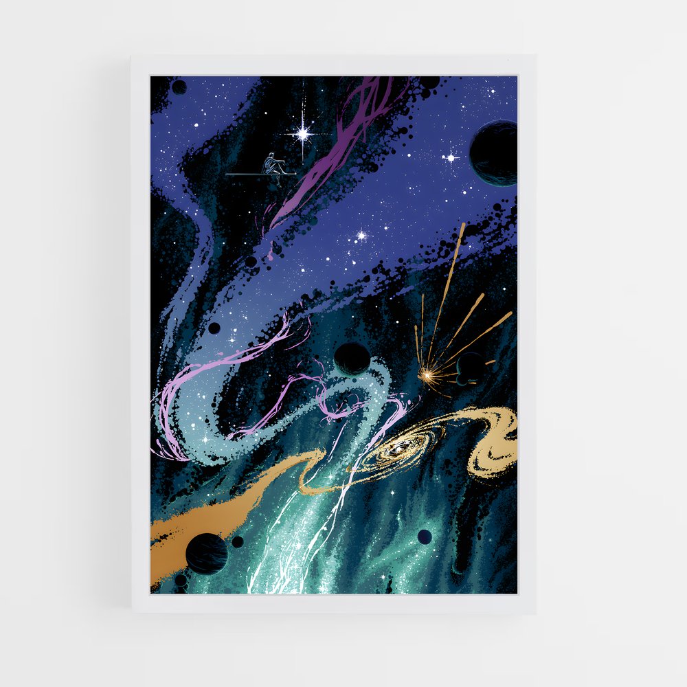 ap-cosmic abstract-3 cadre Blanc