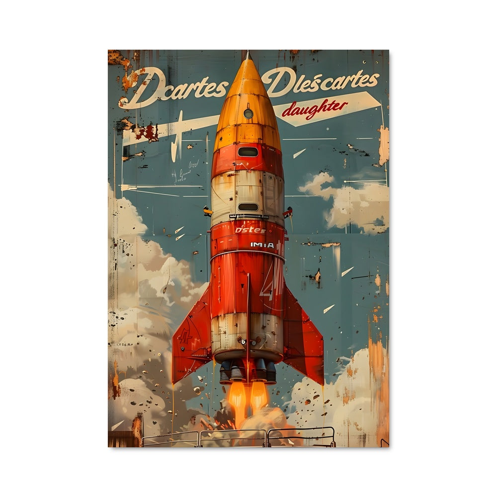 Poster Fusée Rouge