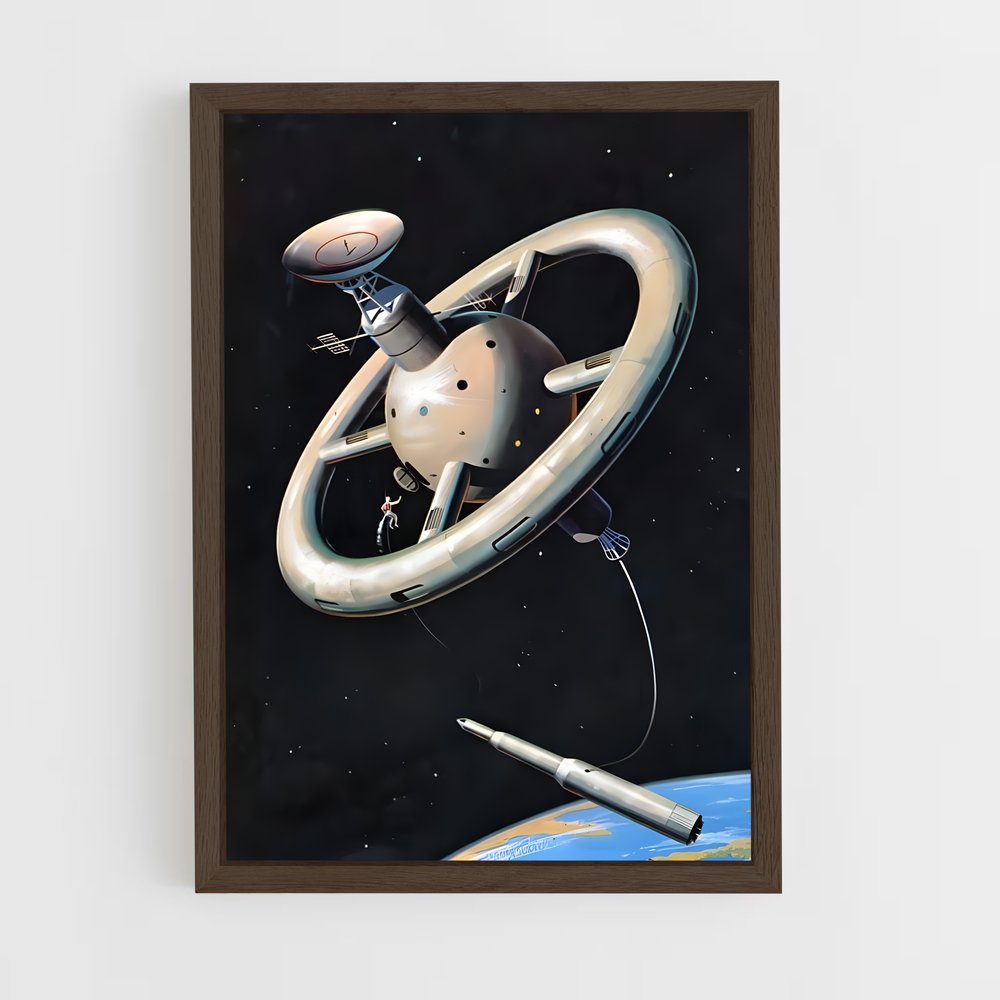ap-cosmonaut-9 cadre Bois foncé