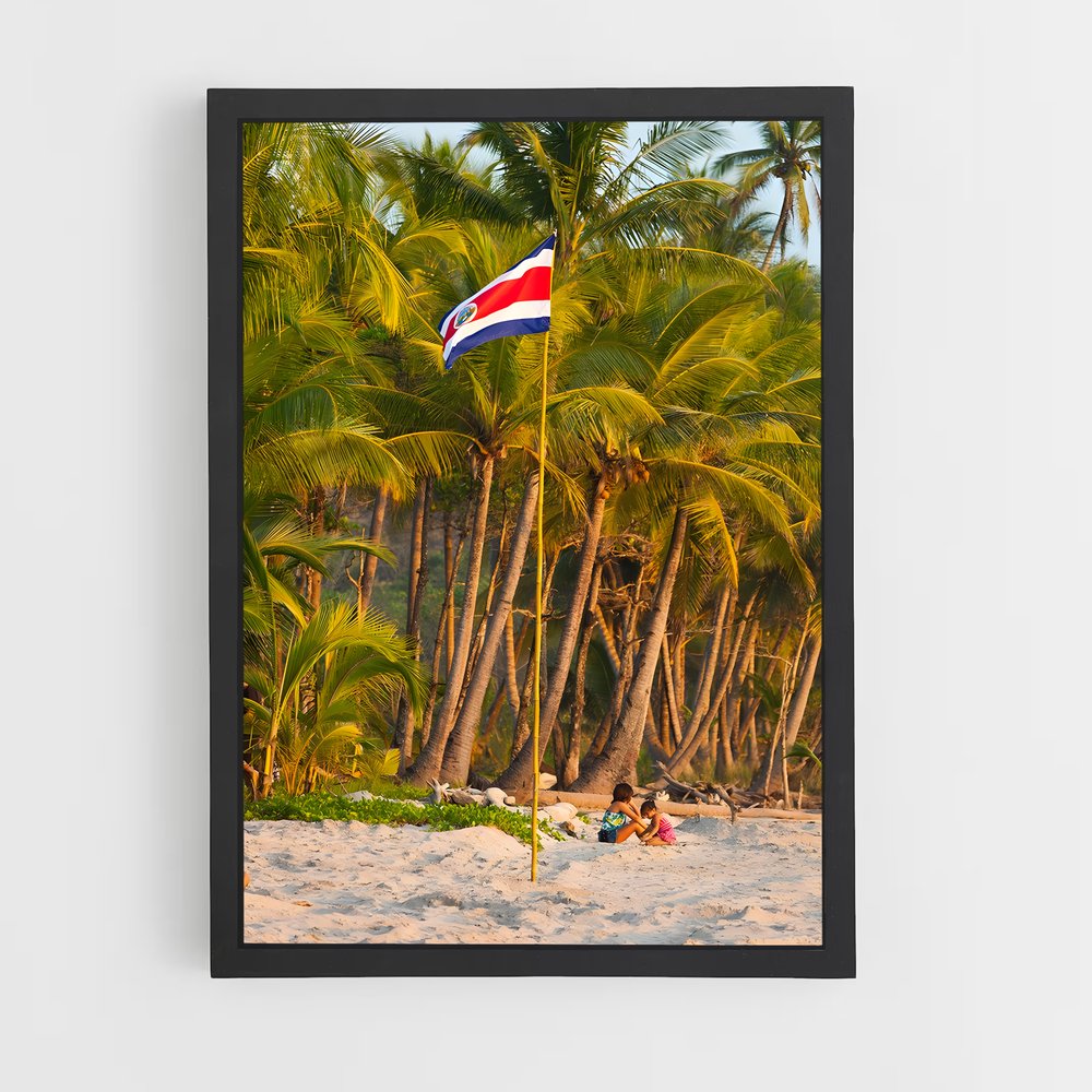 ap-costa rica flag-1 cadre Noir