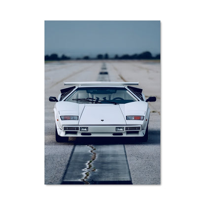 Poster Countach Blanc