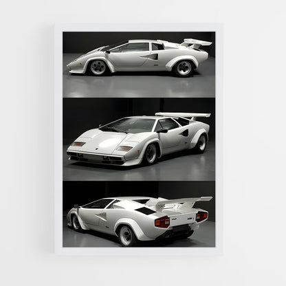 ap-countach lp400-2 cadre Blanc