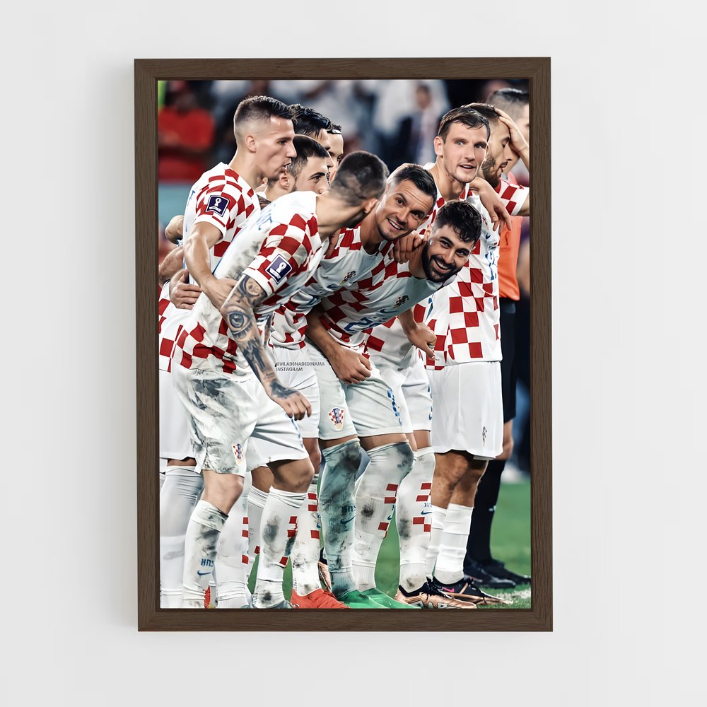 ap-croatia national football team-2 cadre Bois foncé
