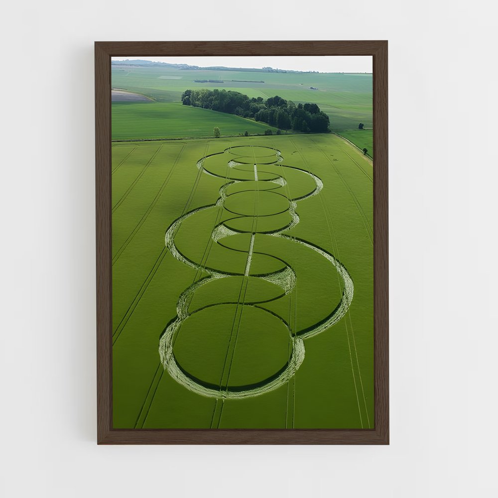 ap-crop circles-4 cadre Bois foncé