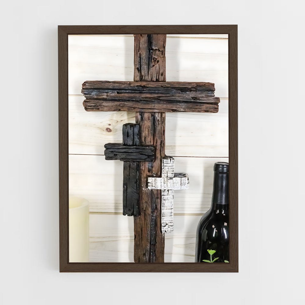 ap-cross-1 cadre Bois foncé