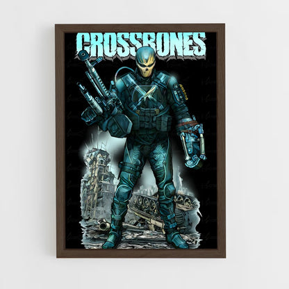 ap-crossbones-6 cadre Bois foncé