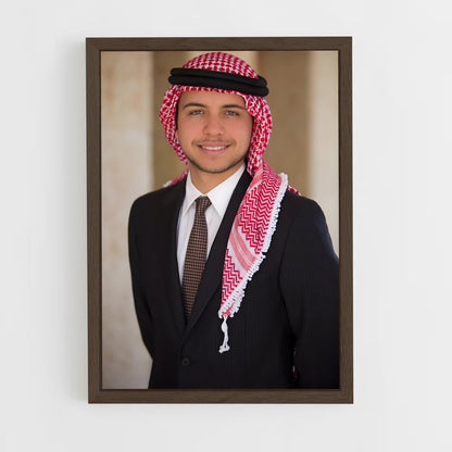 ap-crown prince hussein-2 cadre Bois foncé