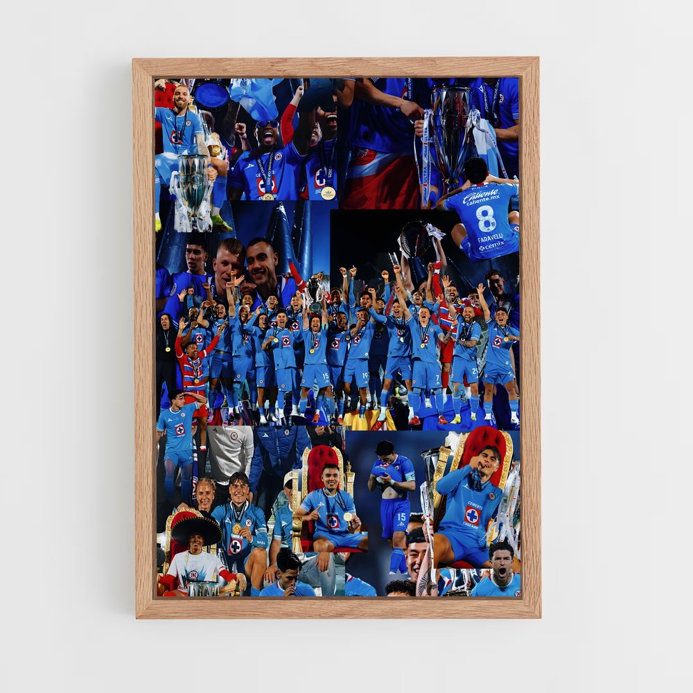 ap-cruz azul fc-9 cadre Bois clair