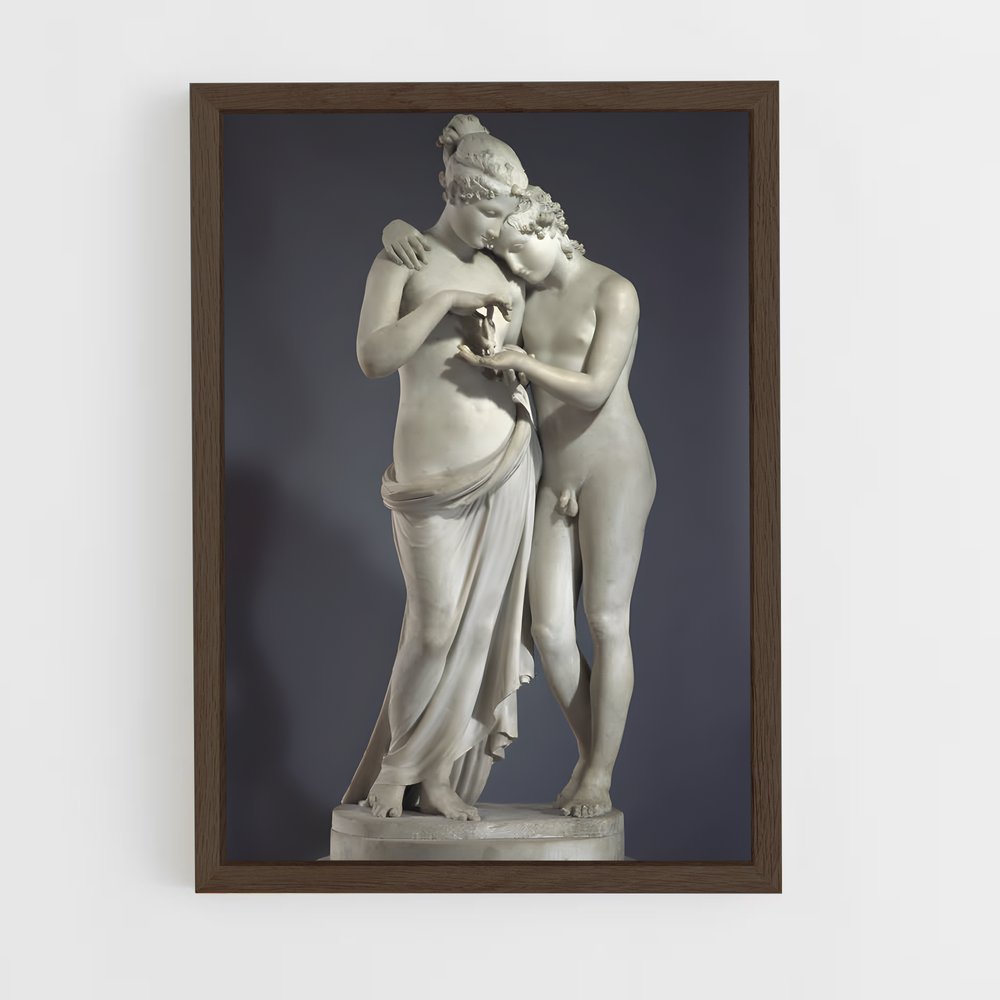 ap-cupid and psyche canova-1 cadre Bois foncé