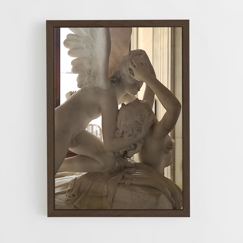 ap-cupid and psyche canova-6 cadre Bois foncé