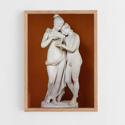 ap-cupid and psyche canova-8 cadre Bois clair