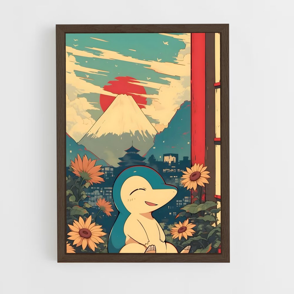 ap-cyndaquil-1 cadre Bois foncé