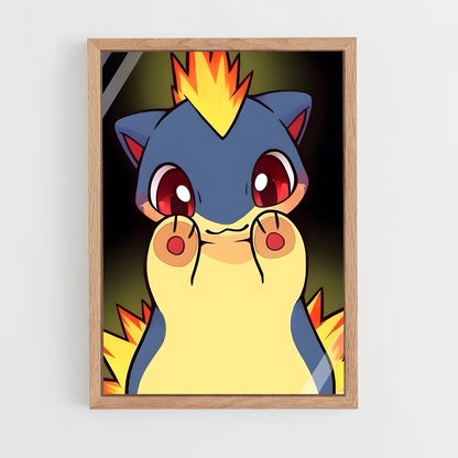 ap-cyndaquil-3 cadre Bois clair