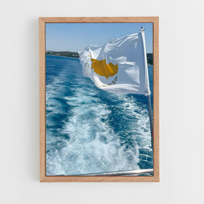 ap-cyprus flag-1 cadre Bois clair